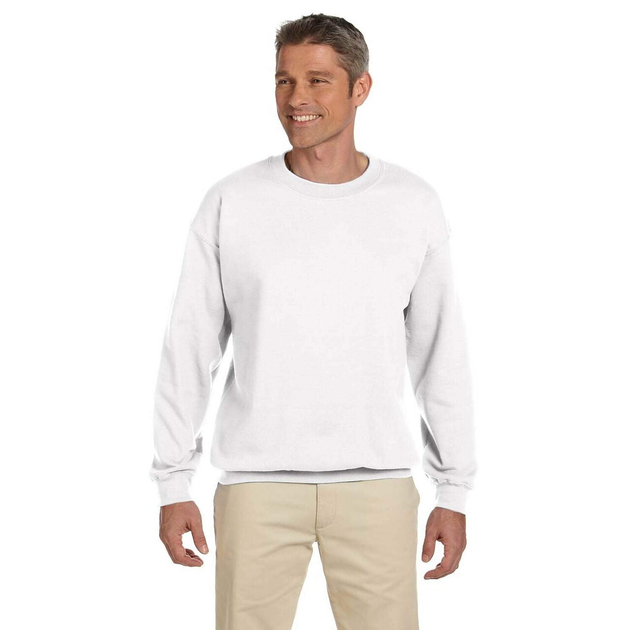 Gildan® Adult Heavy Blend Long Sleeve Crewneck Sweatshirt 8 oz 50/50 Cotton Polyester Fleece Pullover